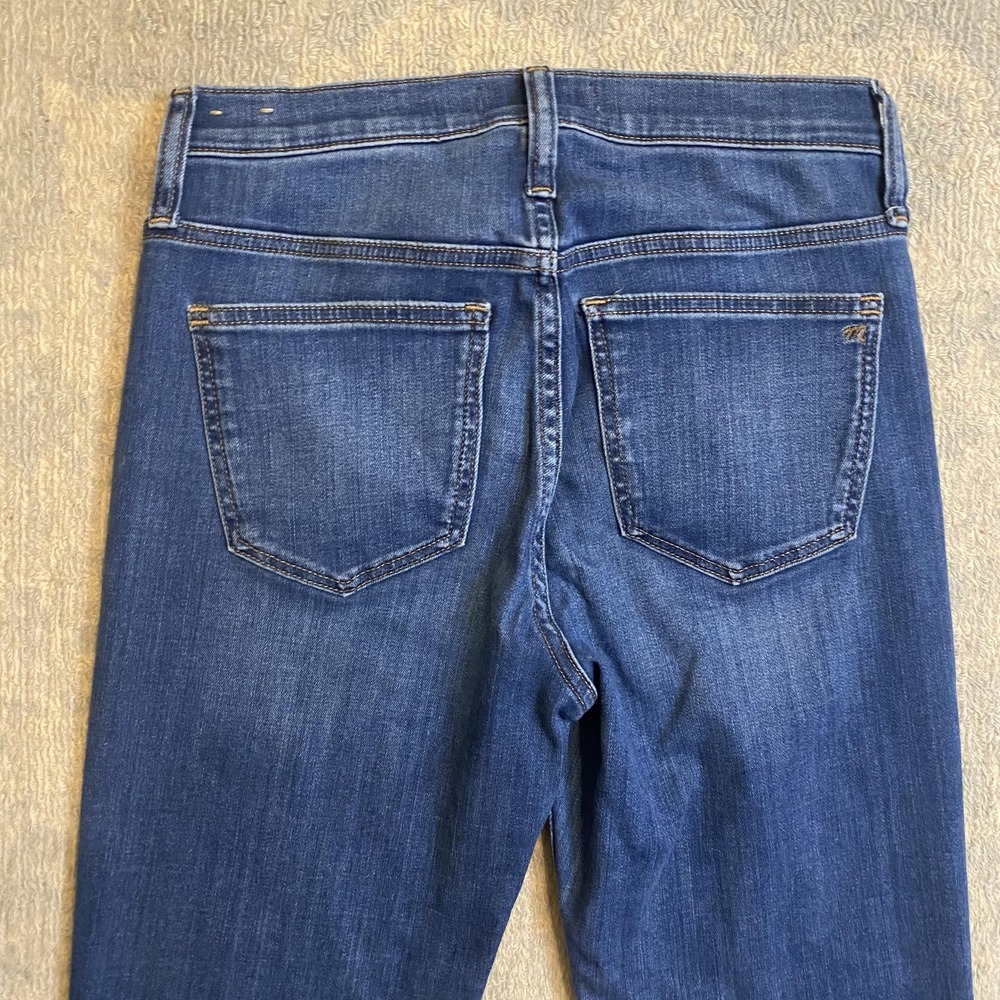 Madewell Mid-Rise Stovepipe Jeans Womens 26 Medium Wash Blue Slim Stretch Denim - Picture 11 of 14